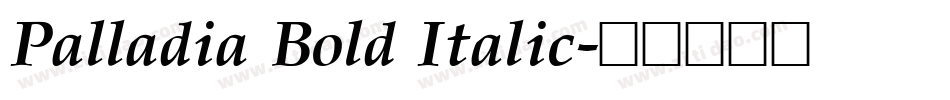 Palladia Bold Italic字体转换